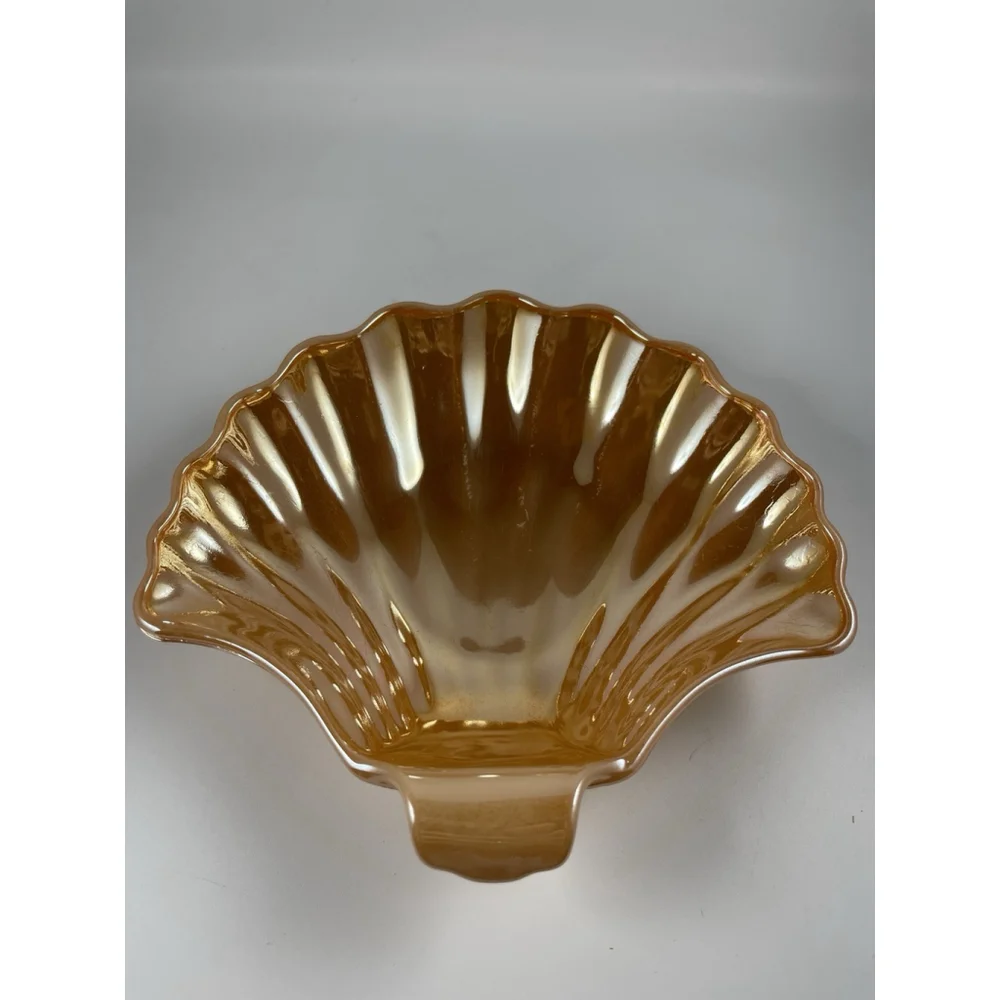 Vintage Fire King Peach Lustre Shell Pattern Mint/Candy/Nut Dish Anchor Hocking